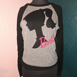 Barbie Black and Gray Sweater with Pink Logo